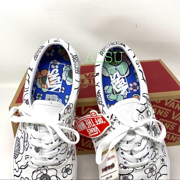 🌸Sale🌸 VANS ERA U-color Floral White Women’s Size 9.5 Sneakers VN0A4U391UH - Picture 5 of 9